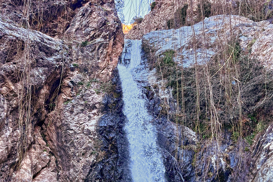 Waterfall in the Atlas mountains in Morocco