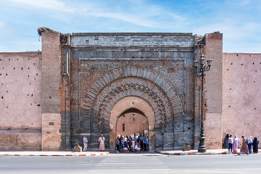 Bab Agnaou Gate in Marrakesh, Morocco