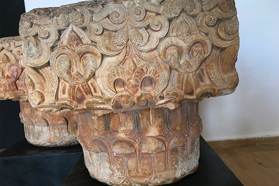 Column Capitals in El-Badi Palace Museum Marrakesh, Morocco