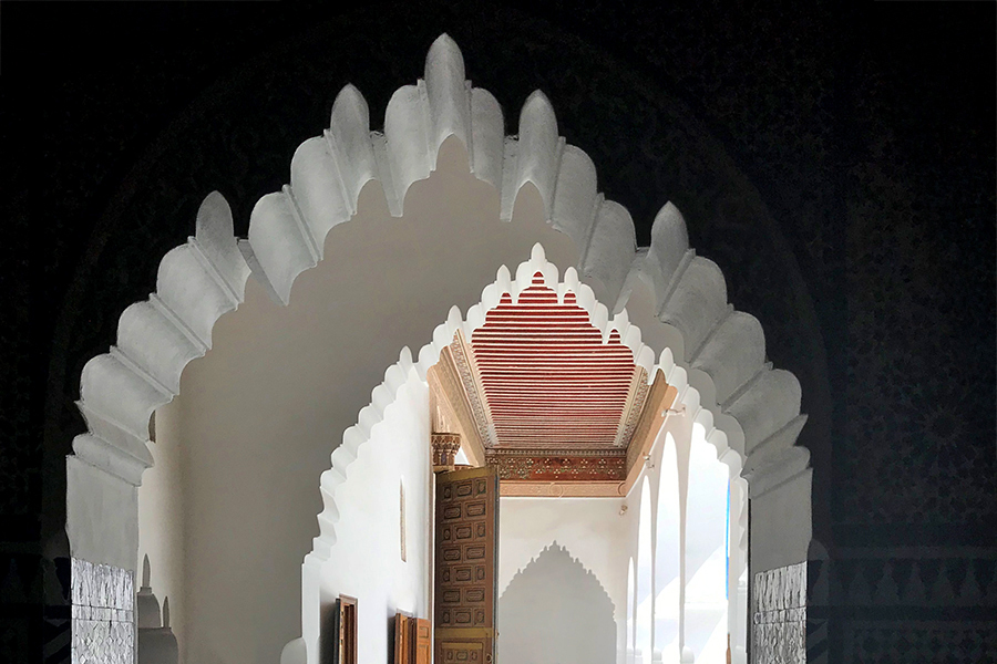 Doorway in Bahia Palace in Marrakesh, Morocco