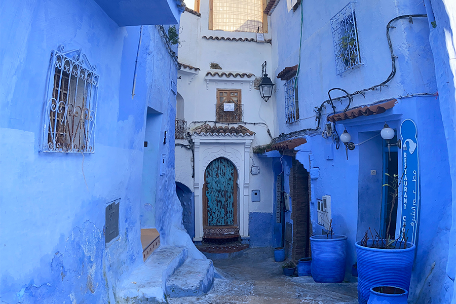 Historical pavilion in Menara Gardens in Marrakesh, Morocco