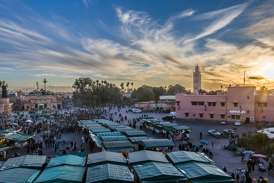Jemaa el-Fnaa in Marrakesh, Morocco