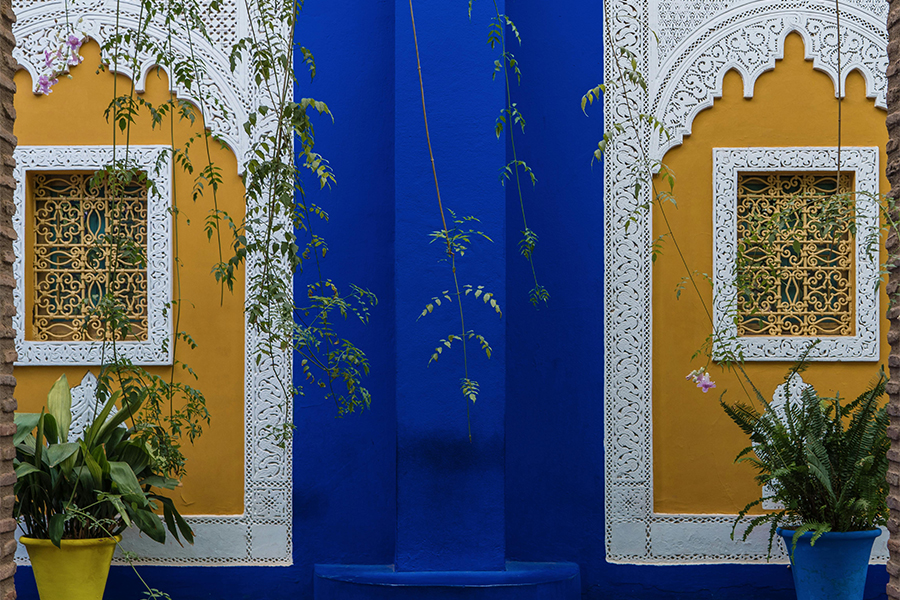 The Blue House in Majorelle Garden in Marrakesh, Morocco