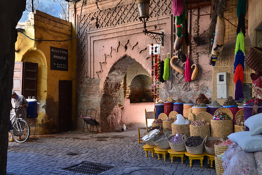 The souk in Marrakesh, Morocco