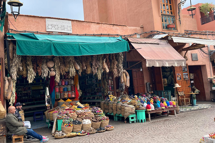 The souk in Marrakesh, Morocco